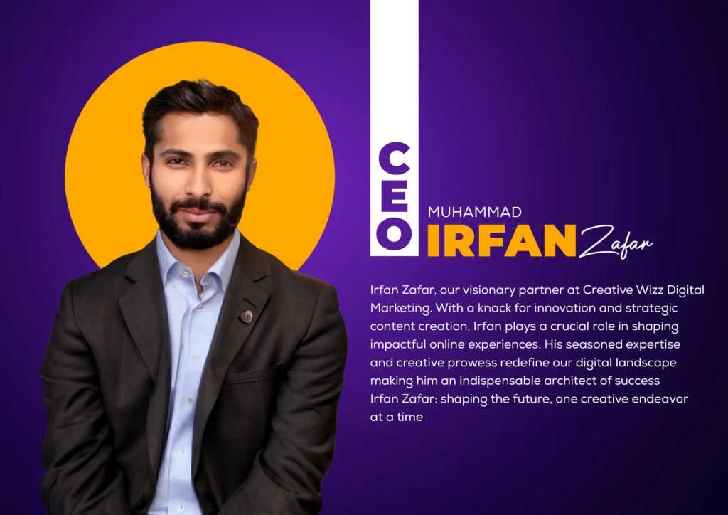 Muhammad Irfan Zafar CEO Creative Wizz
